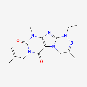 molecular formula C15H20N6O2 B2695050 1-ethyl-3,9-dimethyl-7-(2-methylprop-2-enyl)-4H-purino[8,7-c][1,2,4]triazine-6,8-dione CAS No. 919026-56-5