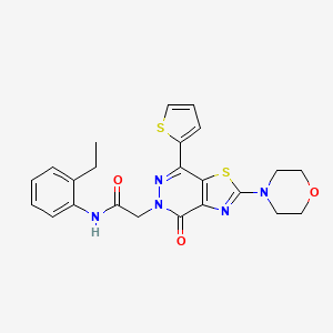 N-(2-ethylphenyl)-2-(2-morpholino-4-oxo-7-(thiophen-2-yl)thiazolo[4,5-d]pyridazin-5(4H)-yl)acetamide