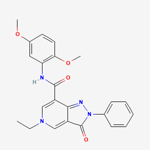 N-(2,5-dimethoxyphenyl)-5-ethyl-3-oxo-2-phenyl-3,5-dihydro-2H-pyrazolo[4,3-c]pyridine-7-carboxamide