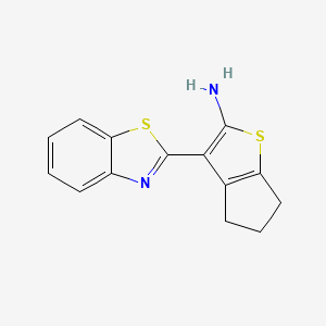3-(1,3-benzothiazol-2-yl)-4H,5H,6H-cyclopenta[b]thiophen-2-amine