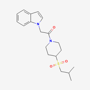 2-(1H-indol-1-yl)-1-(4-(isobutylsulfonyl)piperidin-1-yl)ethanone