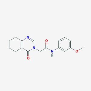 molecular formula C17H19N3O3 B2695089 N-(3-甲氧基苯基)-2-(4-氧代-5,6,7,8-四氢喹唑啉-3(4H)-基)乙酰胺 CAS No. 1251703-95-3