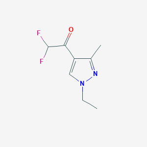 molecular formula C8H10F2N2O B2695093 1-(1-ethyl-3-methyl-1H-pyrazol-4-yl)-2,2-difluoroethanone CAS No. 1174864-51-7