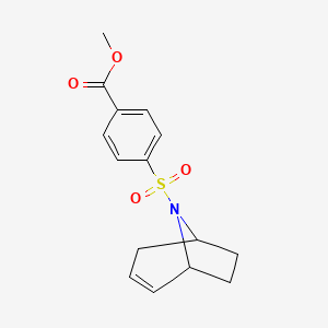 molecular formula C15H17NO4S B2695095 甲基-4-((1R,5S)-8-氮杂双环[3.2.1]辛-2-烯-8-基磺酰)苯甲酸酯 CAS No. 1705354-20-6