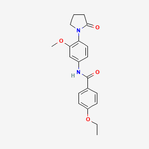 4-ethoxy-N-[3-methoxy-4-(2-oxopyrrolidin-1-yl)phenyl]benzamide