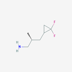 molecular formula C7H13F2N B2695104 (2R)-3-(2,2-Difluorocyclopropyl)-2-methylpropan-1-amine CAS No. 2248220-83-7