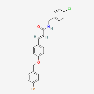 molecular formula C23H19BrClNO2 B2695106 (E)-3-{4-[(4-溴苯甲基)氧基]苯基}-N-(4-氯苯甲基)-2-丙烯酰胺 CAS No. 477889-47-7