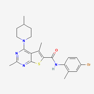 N-(4-bromo-2-methylphenyl)-2,5-dimethyl-4-(4-methylpiperidin-1-yl)thieno[2,3-d]pyrimidine-6-carboxamide