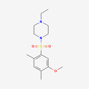 molecular formula C15H24N2O3S B2695121 1-Ethyl-4-(5-methoxy-2,4-dimethylbenzenesulfonyl)piperazine CAS No. 873679-93-7