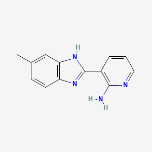 molecular formula C13H12N4 B2695126 3-(6-Methyl-1H-benzo[d]imidazol-2-yl)pyridin-2-amine CAS No. 93587-14-5