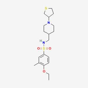 4-ethoxy-3-methyl-N-((1-(tetrahydrothiophen-3-yl)piperidin-4-yl)methyl)benzenesulfonamide