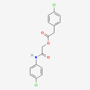 molecular formula C16H13Cl2NO3 B2695135 [2-(4-Chloroanilino)-2-oxoethyl] 2-(4-chlorophenyl)acetate CAS No. 1001561-88-1