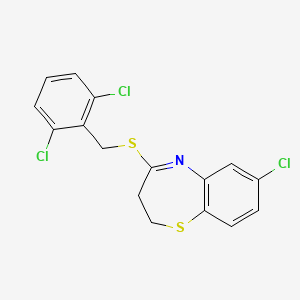 7-Chloro-4-[(2,6-dichlorobenzyl)sulfanyl]-2,3-dihydro-1,5-benzothiazepine