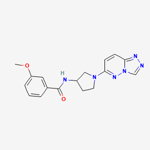 molecular formula C17H18N6O2 B2695144 N-(1-([1,2,4]triazolo[4,3-b]pyridazin-6-yl)pyrrolidin-3-yl)-3-methoxybenzamide CAS No. 2034390-59-3