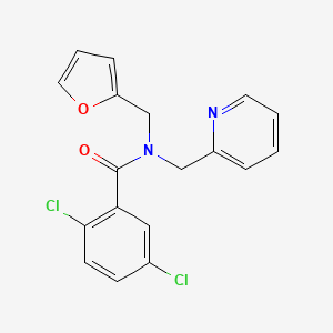 molecular formula C18H14Cl2N2O2 B2695145 2,5-dichloro-N-(furan-2-ylmethyl)-N-(pyridin-2-ylmethyl)benzamide CAS No. 1286713-55-0