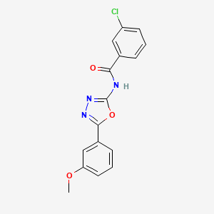 3-chloro-N-(5-(3-methoxyphenyl)-1,3,4-oxadiazol-2-yl)benzamide