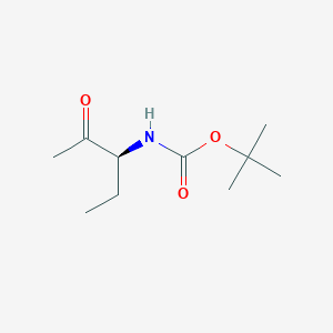 molecular formula C10H19NO3 B2695152 Carbamic acid, [(1S)-1-ethyl-2-oxopropyl]-, 1,1-dimethylethyl ester (9CI) CAS No. 304021-05-4