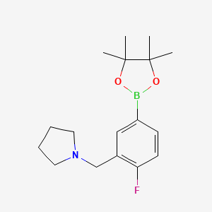 4-Fluoro-3-(pyrrolidinomethyl)phenylboronic acid pinacol ester