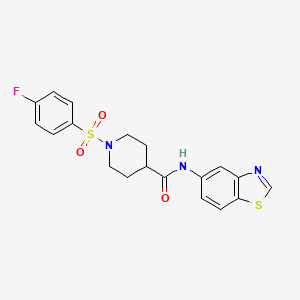 N-(benzo[d]thiazol-5-yl)-1-((4-fluorophenyl)sulfonyl)piperidine-4-carboxamide