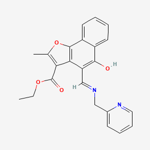 ethyl (4Z)-2-methyl-5-oxo-4-({[(pyridin-2-yl)methyl]amino}methylidene)-4H,5H-naphtho[1,2-b]furan-3-carboxylate