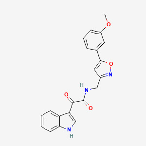 2-(1H-indol-3-yl)-N-((5-(3-methoxyphenyl)isoxazol-3-yl)methyl)-2-oxoacetamide