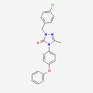 molecular formula C22H18ClN3O2 B2695185 2-(4-chlorobenzyl)-5-methyl-4-(4-phenoxyphenyl)-2,4-dihydro-3H-1,2,4-triazol-3-one CAS No. 860784-90-3