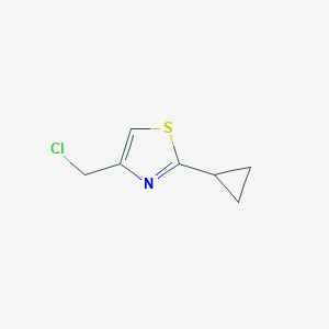 molecular formula C7H8ClNS B2695189 4-(氯甲基)-2-环丙基噻唑 CAS No. 757155-82-1
