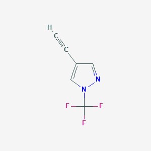 molecular formula C6H3F3N2 B2695190 4-Ethynyl-1-(trifluoromethyl)-1H-pyrazole CAS No. 2166798-48-5