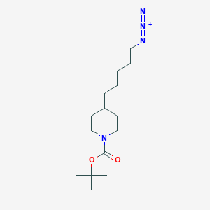 molecular formula C15H28N4O2 B2695198 叔丁基 4-(5-叠氮基戊基)哌啶-1-羧酸酯 CAS No. 2126177-94-2