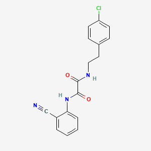 molecular formula C17H14ClN3O2 B2695201 N1-(4-氯苯乙基)-N2-(2-氰苯基)草酰胺 CAS No. 898349-80-9