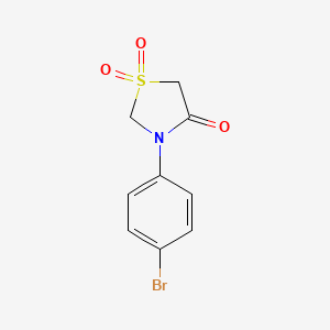 3-(4-Bromophenyl)-1lambda~6~,3-thiazolane-1,1,4-trione