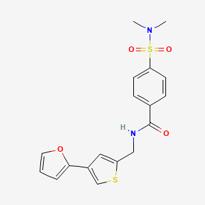 4-(Dimethylsulfamoyl)-N-[[4-(furan-2-yl)thiophen-2-yl]methyl]benzamide