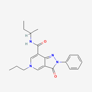 molecular formula C20H24N4O2 B2695208 N-(sec-butyl)-3-oxo-2-phenyl-5-propyl-3,5-dihydro-2H-pyrazolo[4,3-c]pyridine-7-carboxamide CAS No. 923114-43-6