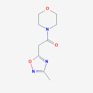 molecular formula C9H13N3O3 B269521 4-[(3-Methyl-1,2,4-oxadiazol-5-yl)acetyl]morpholine 