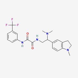 N1-(2-(dimethylamino)-2-(1-methylindolin-5-yl)ethyl)-N2-(3-(trifluoromethyl)phenyl)oxalamide