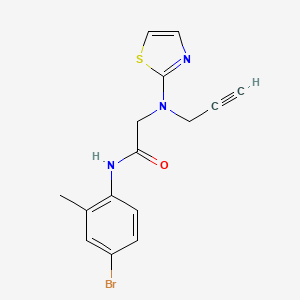 molecular formula C15H14BrN3OS B2695211 N-(4-bromo-2-methylphenyl)-2-[(prop-2-yn-1-yl)(1,3-thiazol-2-yl)amino]acetamide CAS No. 1394781-03-3