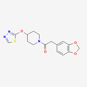 1-(4-((1,3,4-Thiadiazol-2-yl)oxy)piperidin-1-yl)-2-(benzo[d][1,3]dioxol-5-yl)ethan-1-one