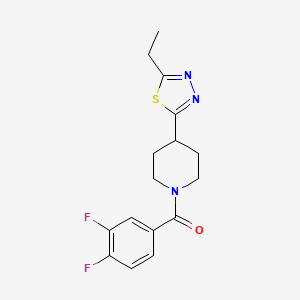 (3,4-Difluorophenyl)(4-(5-ethyl-1,3,4-thiadiazol-2-yl)piperidin-1-yl)methanone