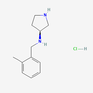 molecular formula C12H19ClN2 B2695221 (S)-N-(2-Methylbenzyl)pyrrolidin-3-amine hydrochloride CAS No. 1289585-02-9
