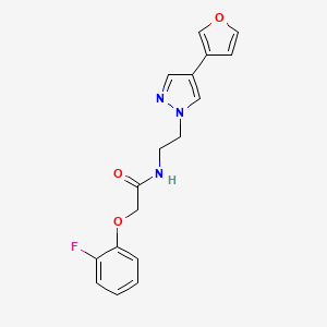 2-(2-fluorophenoxy)-N-(2-(4-(furan-3-yl)-1H-pyrazol-1-yl)ethyl)acetamide