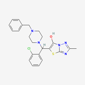 molecular formula C23H24ClN5OS B2695228 5-((4-苄基哌嗪-1-基)(2-氯苯基)甲基)-2-甲基噻唑并[3,2-b][1,2,4]三唑-6-醇 CAS No. 869343-98-6