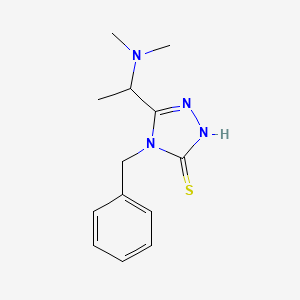 molecular formula C13H18N4S B2695233 4-benzyl-5-[1-(dimethylamino)ethyl]-4H-1,2,4-triazole-3-thiol CAS No. 750599-19-0