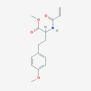 molecular formula C15H19NO4 B2695237 Methyl 4-(4-methoxyphenyl)-2-(prop-2-enoylamino)butanoate CAS No. 2411200-85-4
