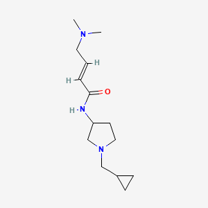molecular formula C14H25N3O B2695242 (E)-N-[1-(Cyclopropylmethyl)pyrrolidin-3-yl]-4-(dimethylamino)but-2-enamide CAS No. 2411337-44-3