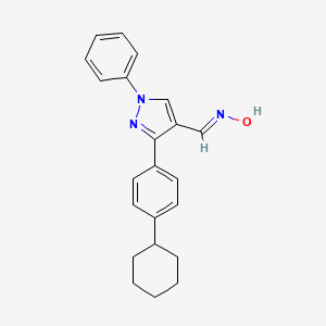 molecular formula C22H23N3O B2695244 3-(4-cyclohexylphenyl)-1-phenyl-1H-pyrazole-4-carbaldehyde oxime CAS No. 956404-93-6