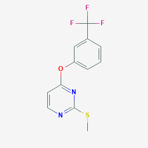molecular formula C12H9F3N2OS B269525 2-(Methylsulfanyl)-4-[3-(trifluoromethyl)phenoxy]pyrimidine 