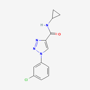 molecular formula C12H11ClN4O B2695252 1-(3-氯苯基)-N-环丙基-1H-1,2,3-三唑-4-羧酰胺 CAS No. 951612-16-1