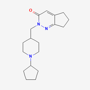2-[(1-cyclopentylpiperidin-4-yl)methyl]-2H,3H,5H,6H,7H-cyclopenta[c]pyridazin-3-one