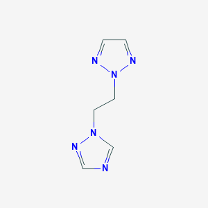 molecular formula C6H8N6 B2695256 1-[2-(Triazol-2-yl)ethyl]-1,2,4-triazole CAS No. 2309184-47-0