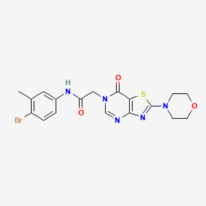 molecular formula C18H18BrN5O3S B2695259 N-(4-bromo-3-methylphenyl)-2-(2-morpholino-7-oxothiazolo[4,5-d]pyrimidin-6(7H)-yl)acetamide CAS No. 1223963-50-5